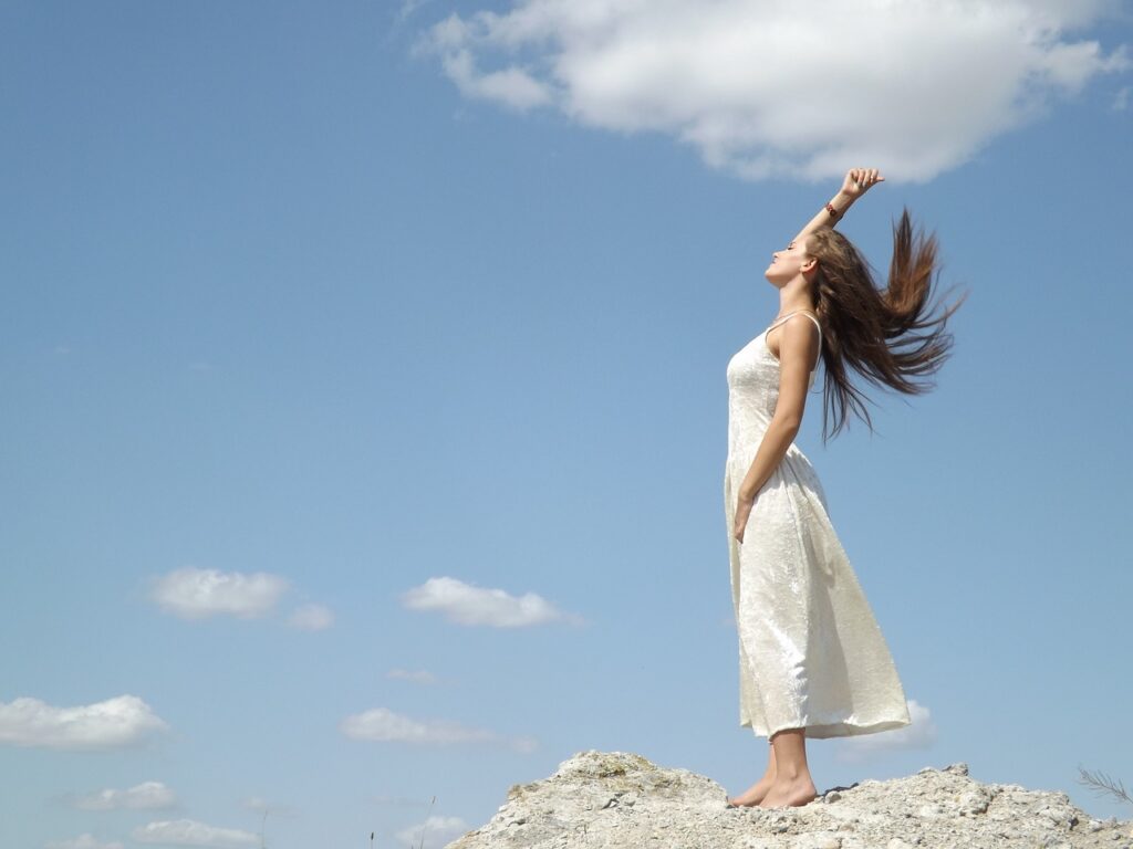 face, angel, cloudiness